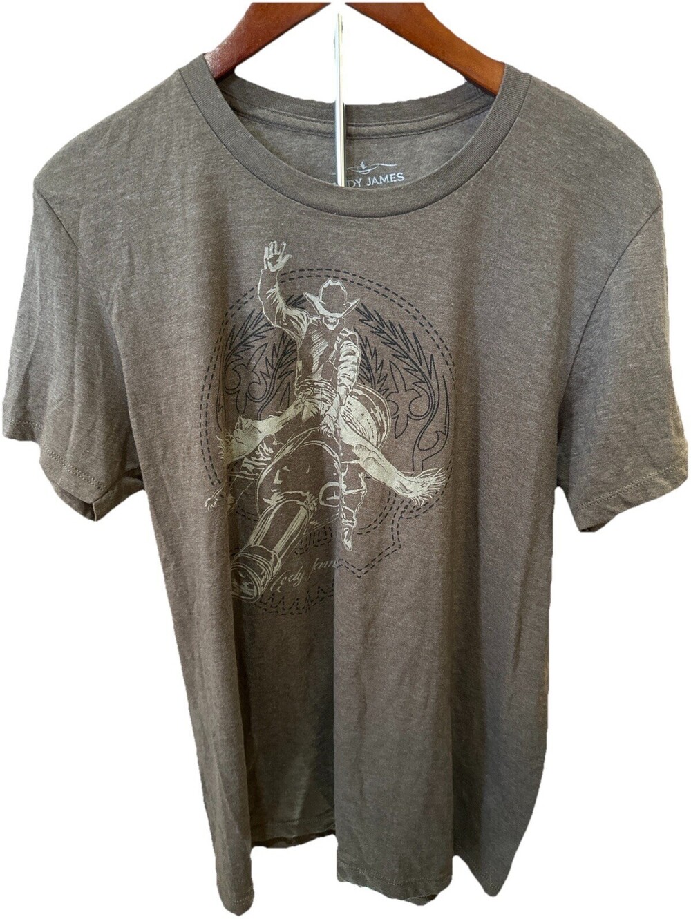 Cody James Western Cowboy Rodeo Graphic T Shirt Mens M Brown